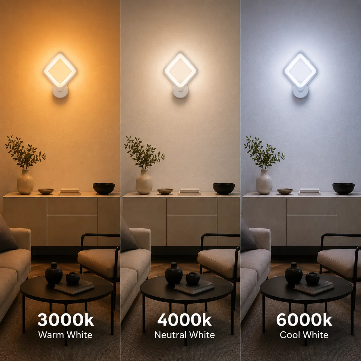 Alessandro Design Akila Aplica LED 15W Alba 3 culori 1280lm