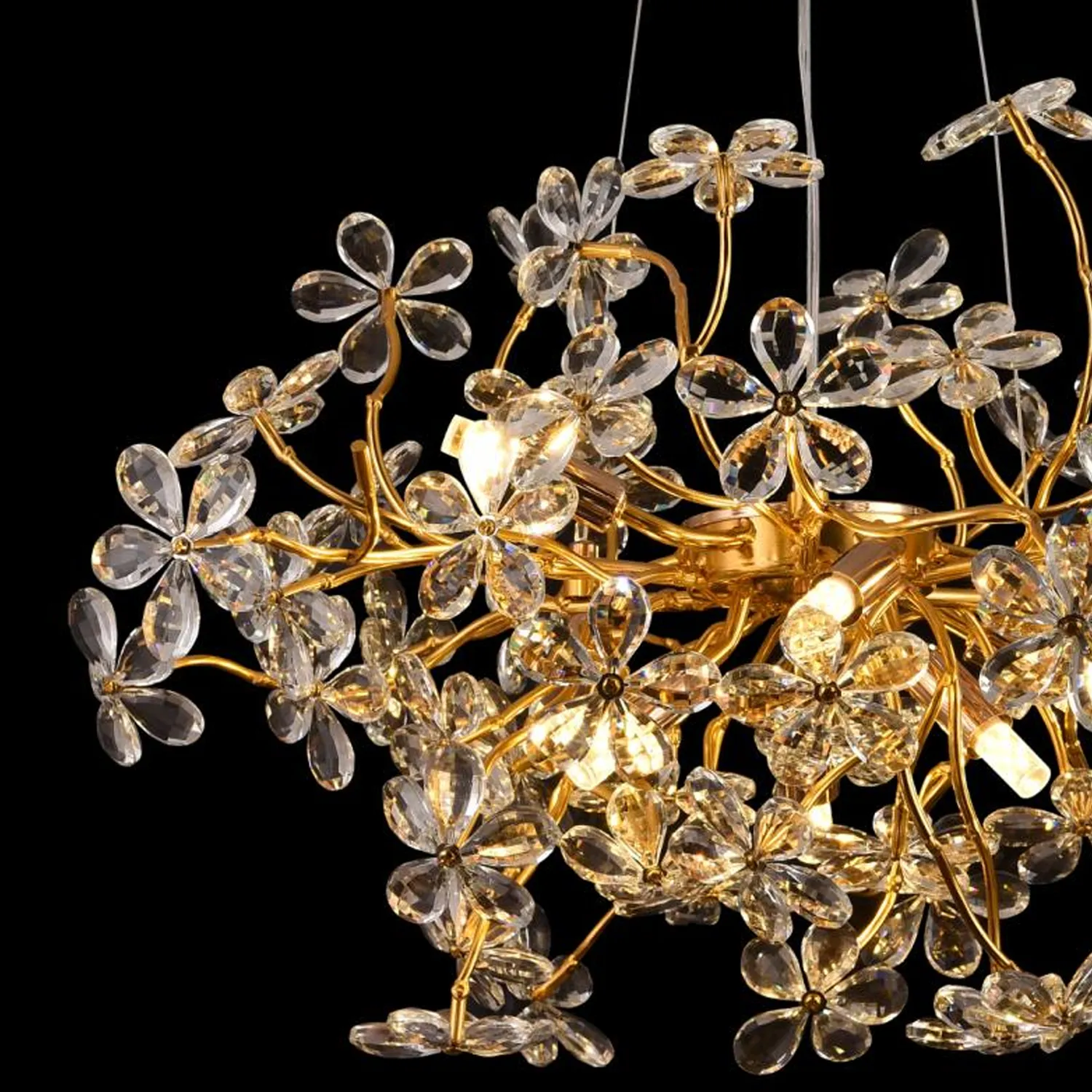 Auraflor Regalis candelabru cristal cromat 12xG9 D75cm