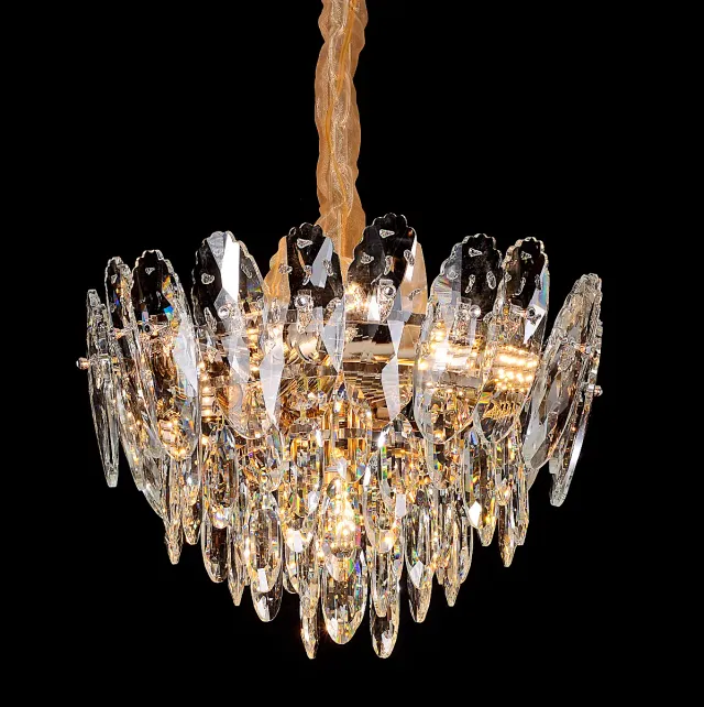 Alessandro Design Aurelius Nobile candelabru cristal 7xE14 auriu 40cm
