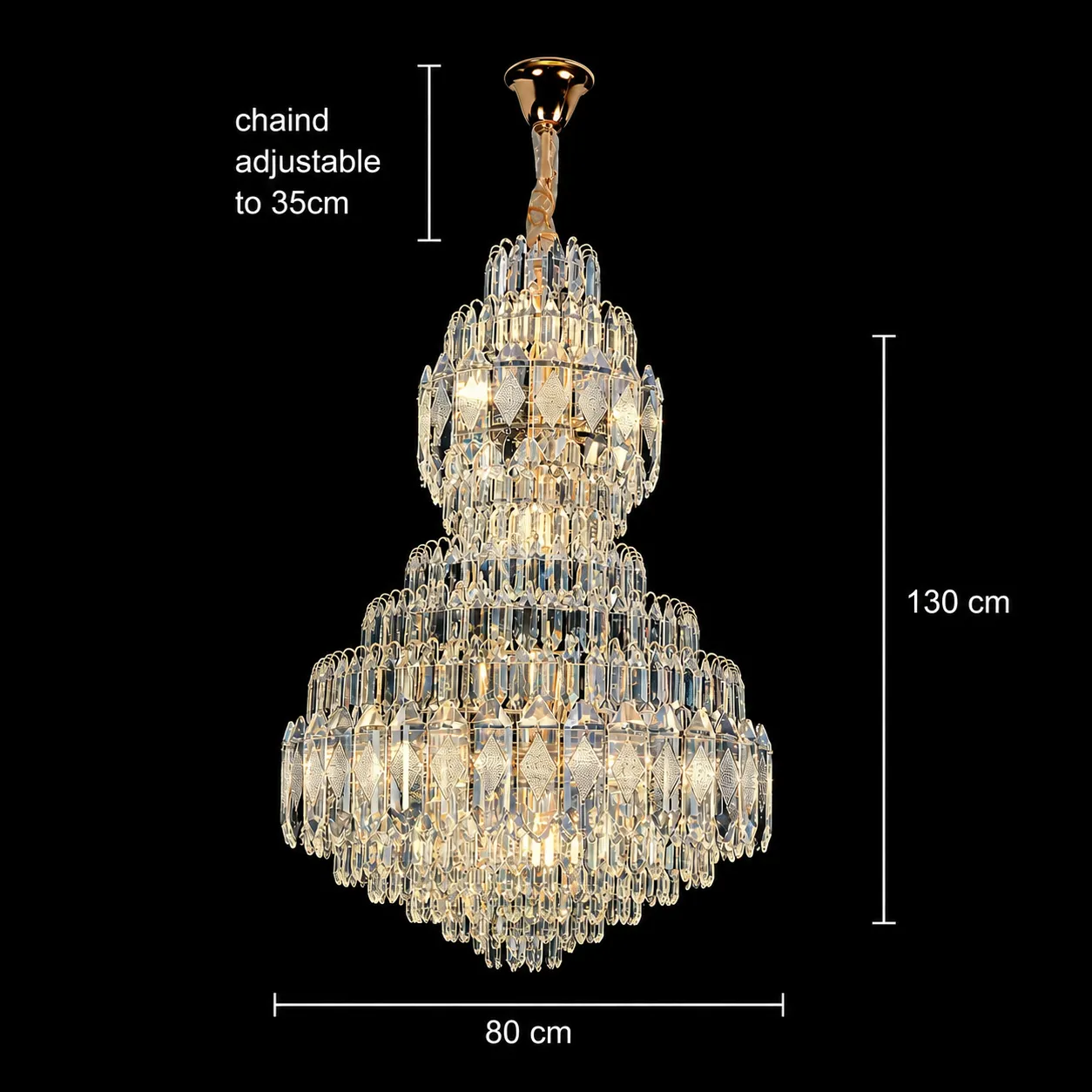 Alessandro Design VELVET Regalis 29xE14 candelabru cristal auriu