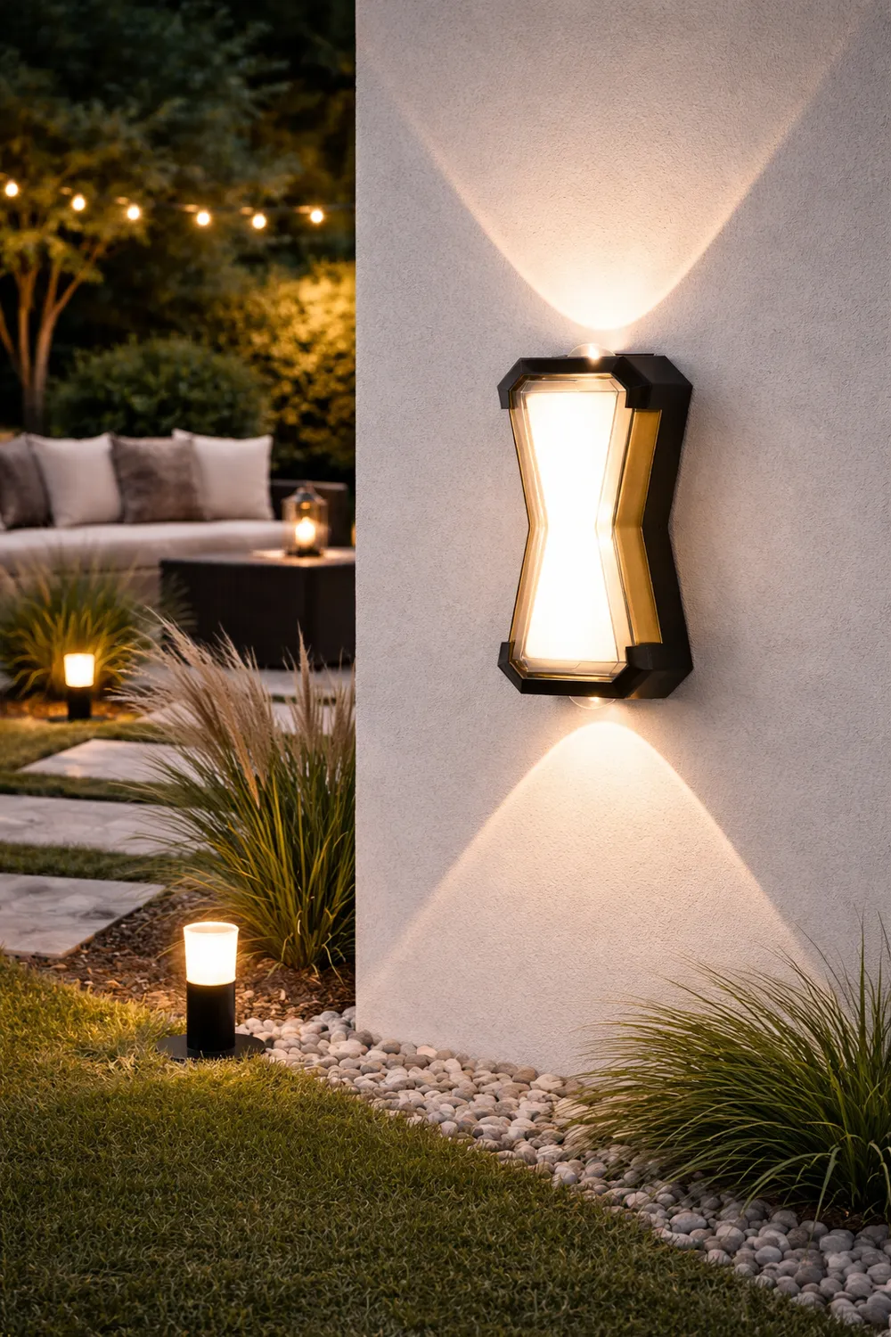 Alessandro Design AX216 aplica perete neagra 2x10W exterior