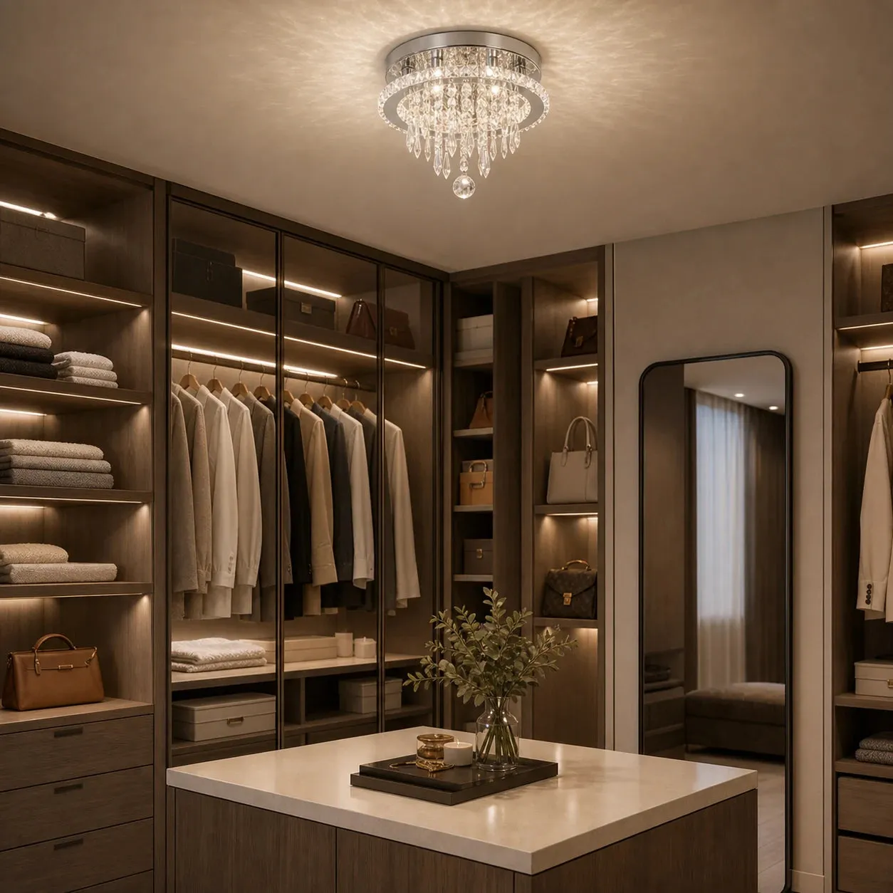 Alessandro Design Alberico lustră LED crom 17W cristal