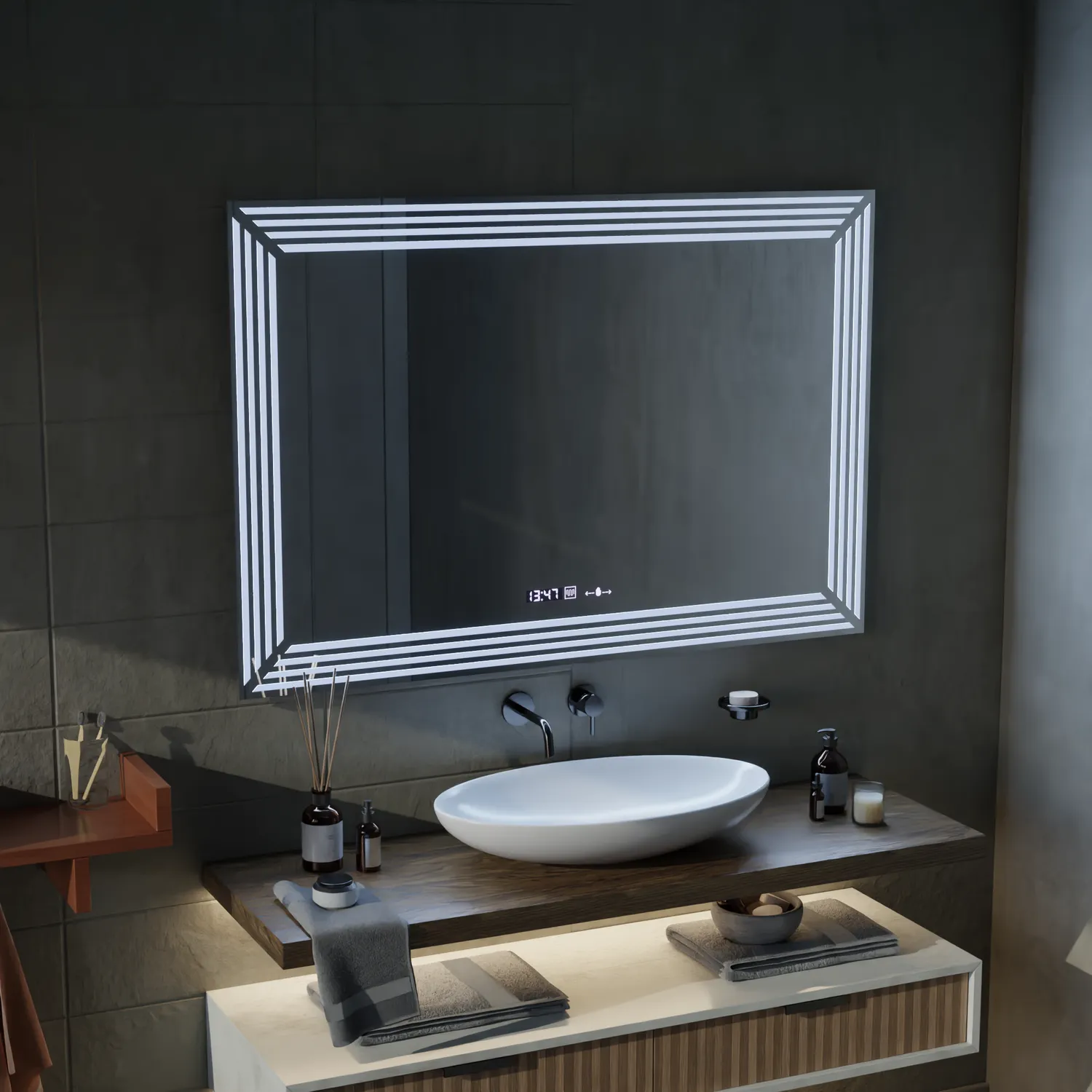 Alessandro Design Venezia oglinda LED 110x65 dezaburire