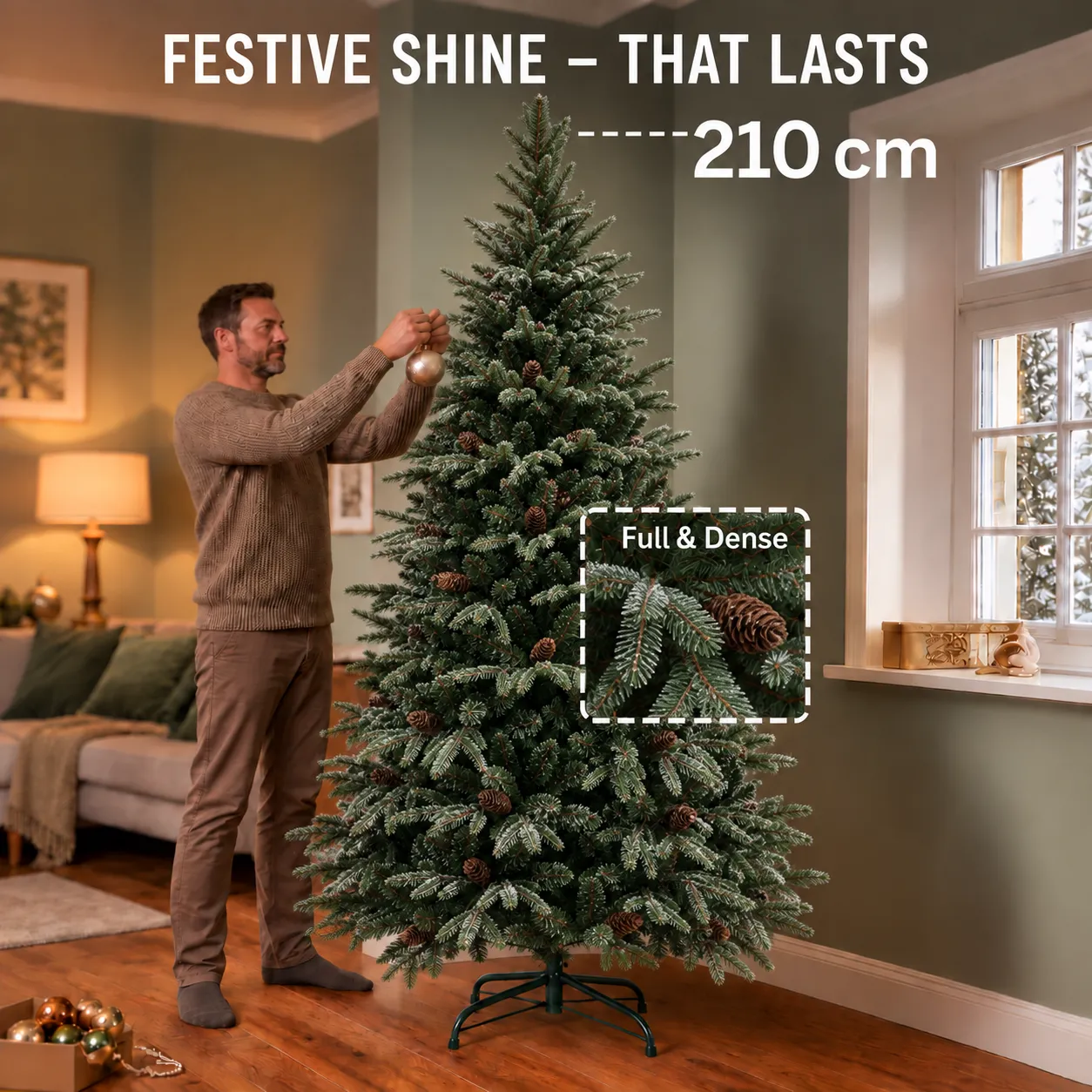 Alessandro Design Qaanaaq brad artificial 210cm 1149 varfuri verde