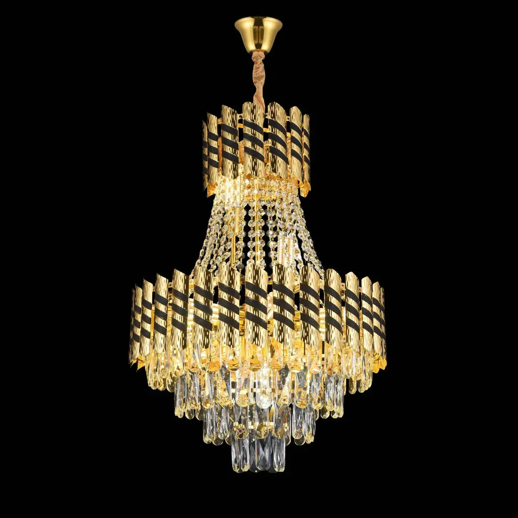 Alessandro Design Nardo candelabru cristal 10xE14 negru auriu