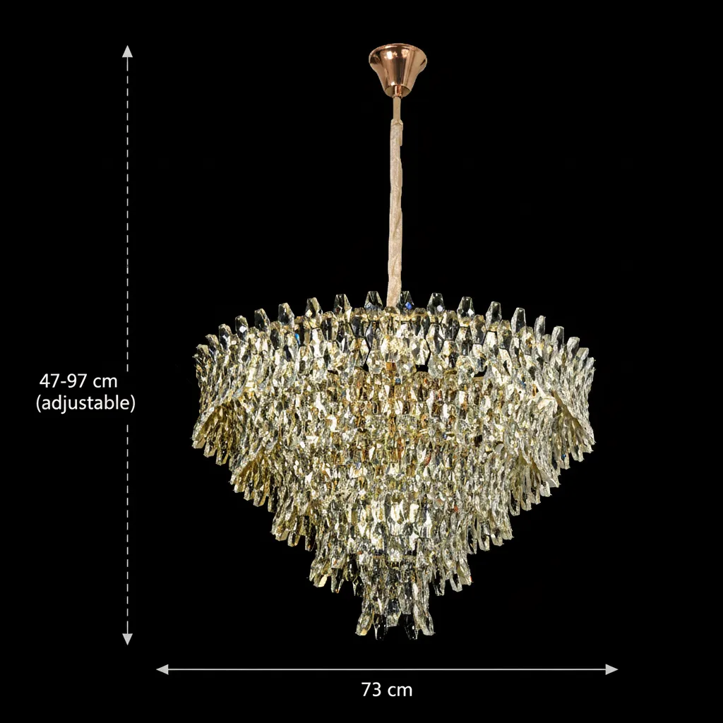 KRAN Regalis candelabru cristal 18xE14 auriu 73cm