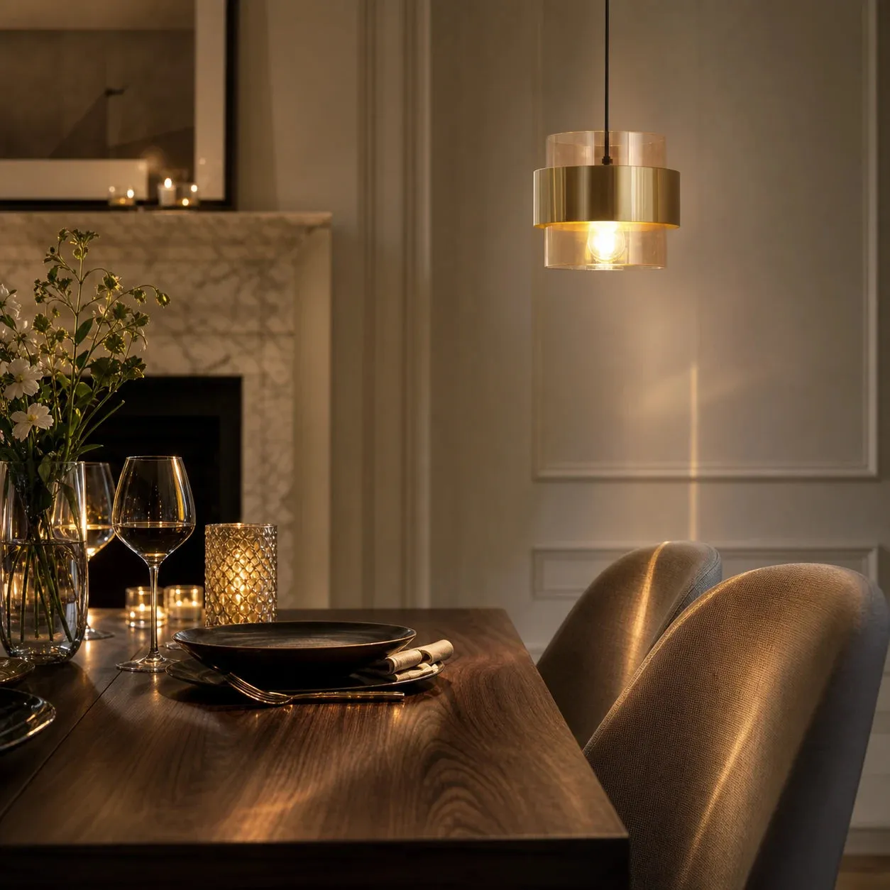 Alessandro Design LC866/1TN candelabru suspendat E27 sticla