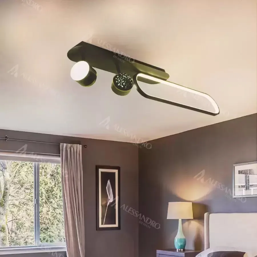 Alessandro Design Meissun lustra LED 44W neagra
