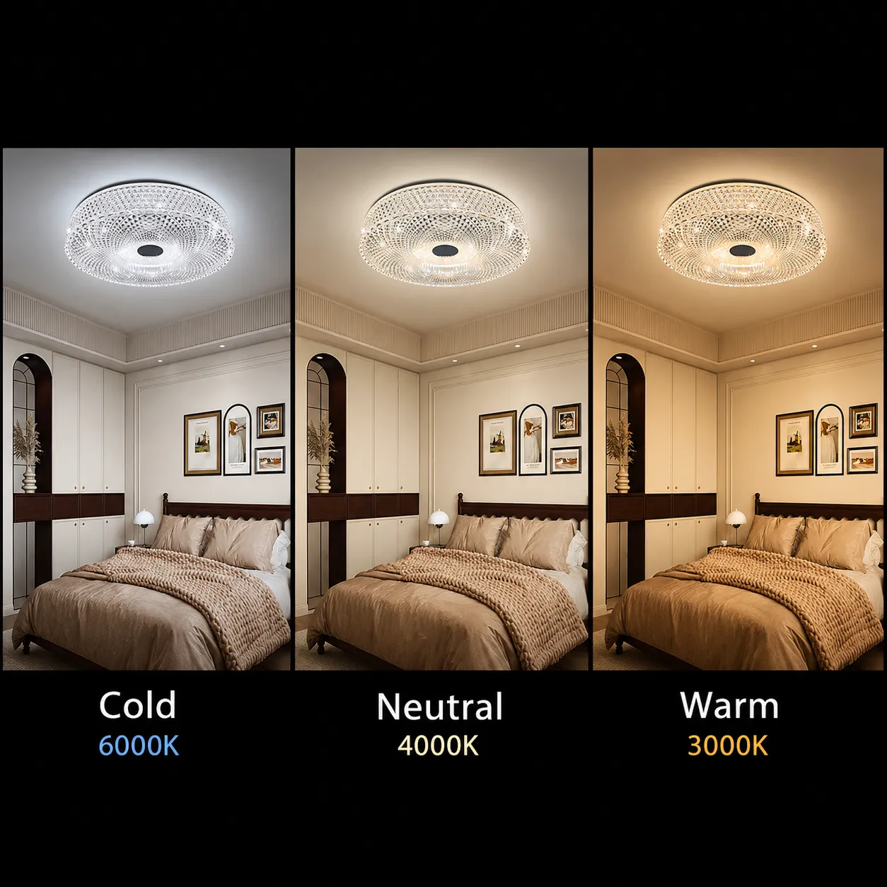 Alessandro Design RADIAN Eleganza lustra LED alba 48,5 cm 38,9W