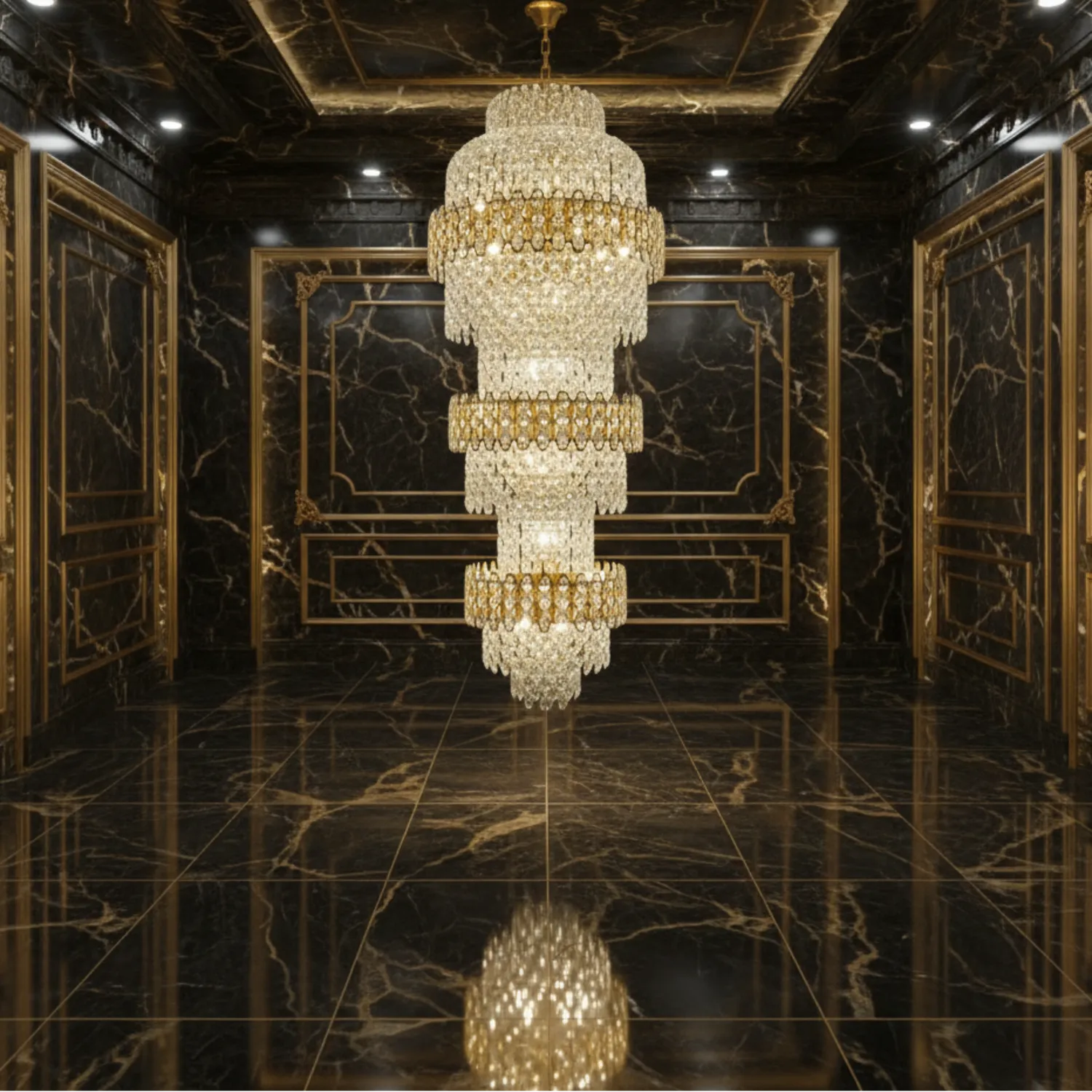 Alessandro Design TRIO Regalis candelabru cristal 63xE14 auriu