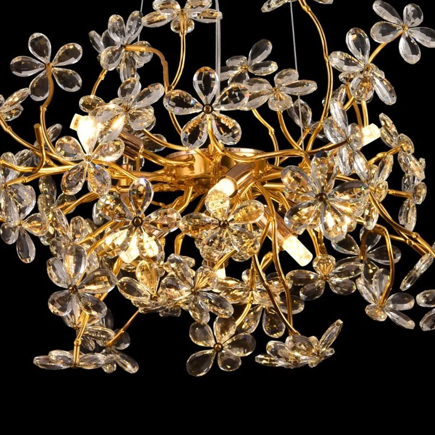 Auraflor Regalis candelabru cristal cromat 12xG9 D75cm