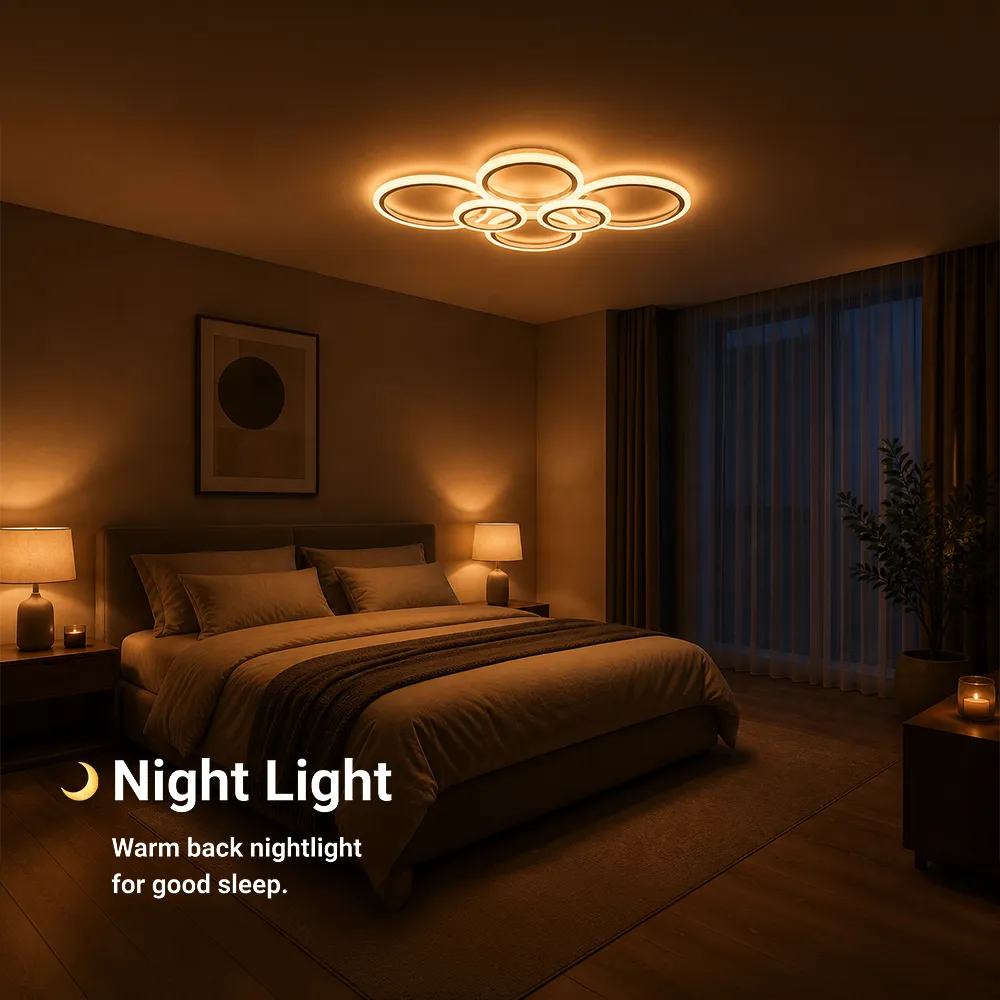Alessandro Design Betty 82W lustra LED alba 6 cercuri dimabila