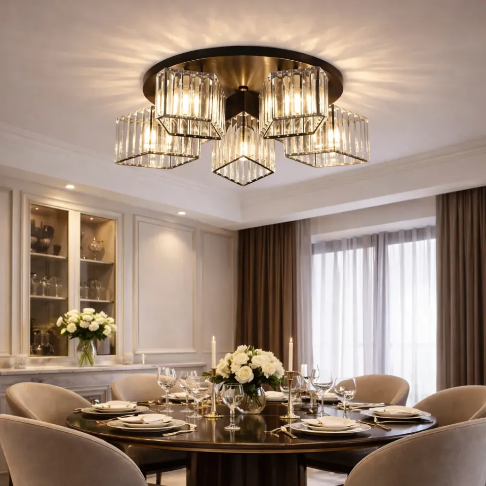 Alessandro Design Sasha LC117/5BK lustră neagră 5xE27 cristal