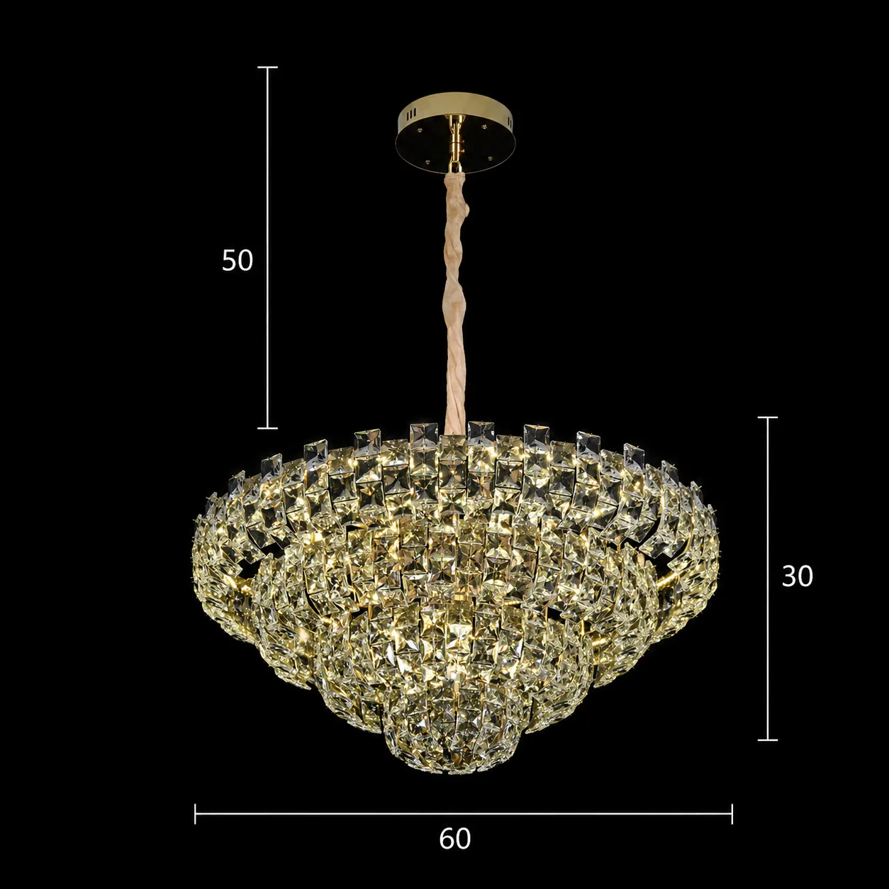 Alessandro Design HERT Magno candelabru cristal 70W auriu