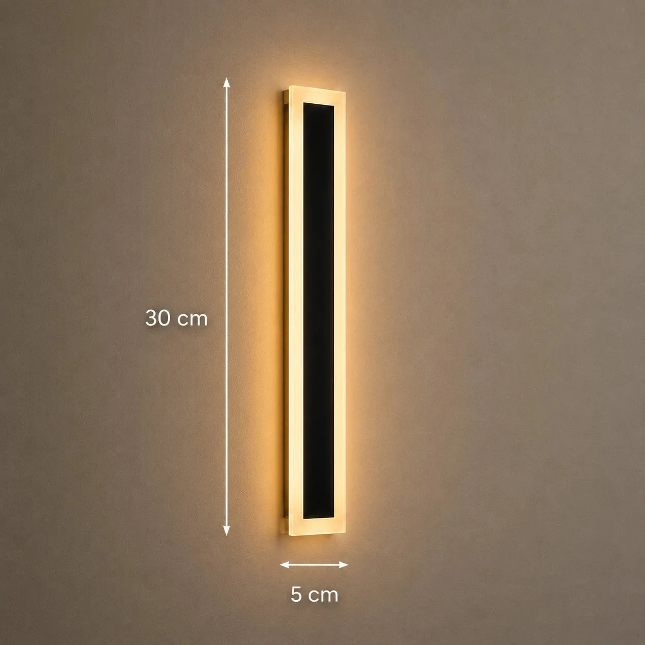 Mack aplica LED exterior 30cm 4W neagra IP65 liniara
