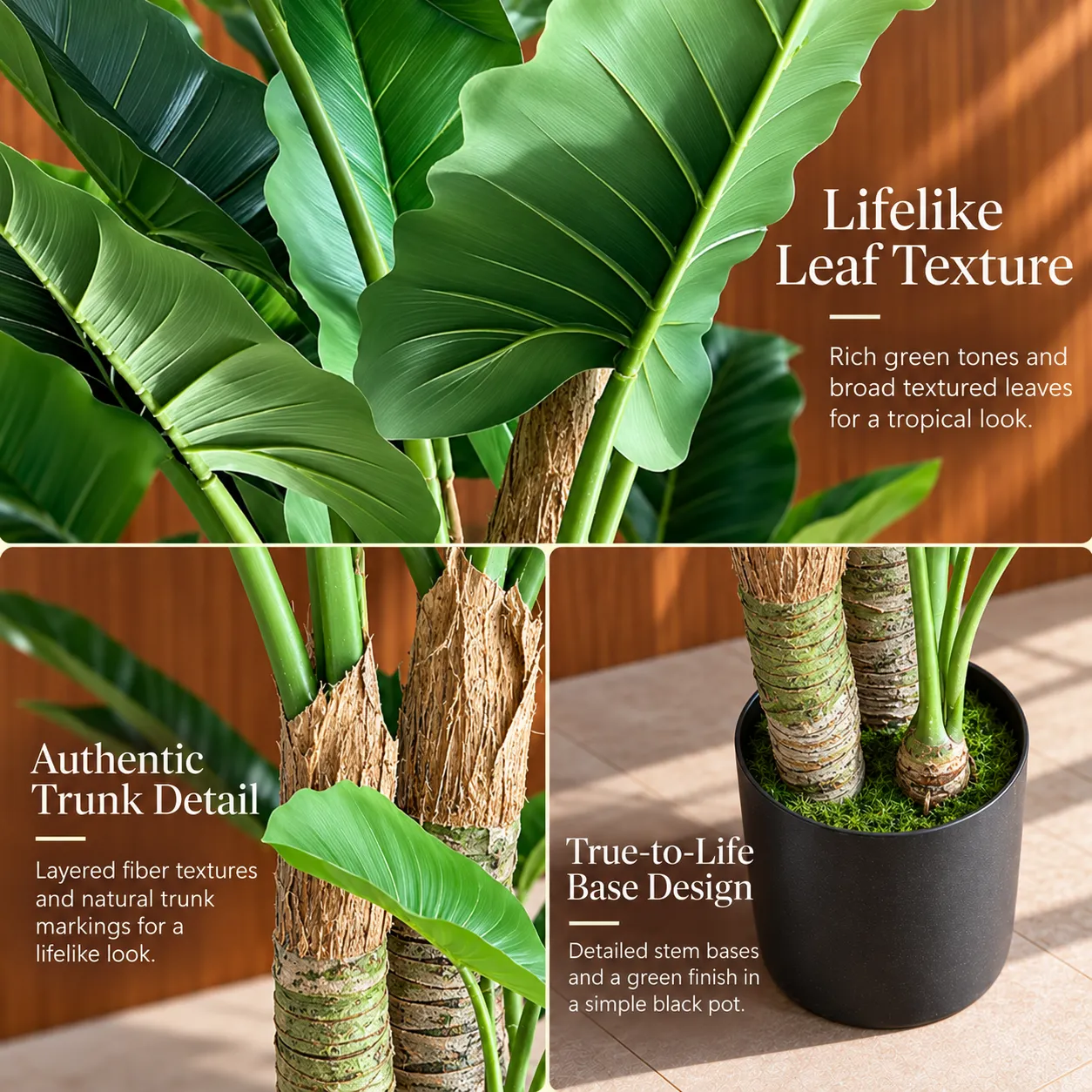 Alessandro Design Alocasia planta artificiala 160cm 3 tije