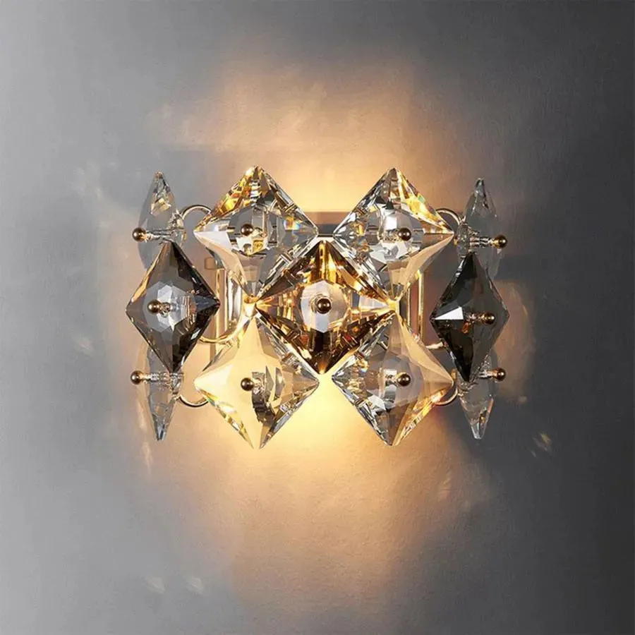 Alessandro Design Zarina aplica perete 2xE14 aurie cristal