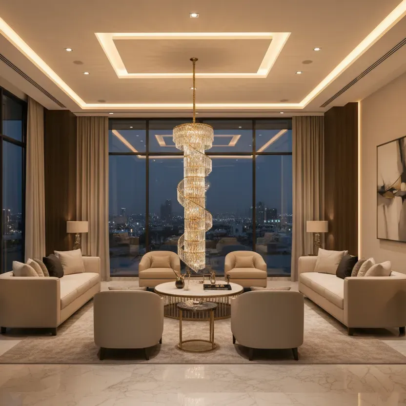 Alessandro Design SPIRO candelabru cristal 39xE14 auriu D70