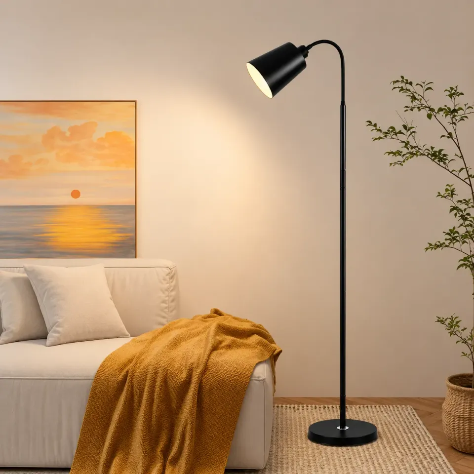 Alessandro Design Arkalyk lampadar E27 metal negru 140cm