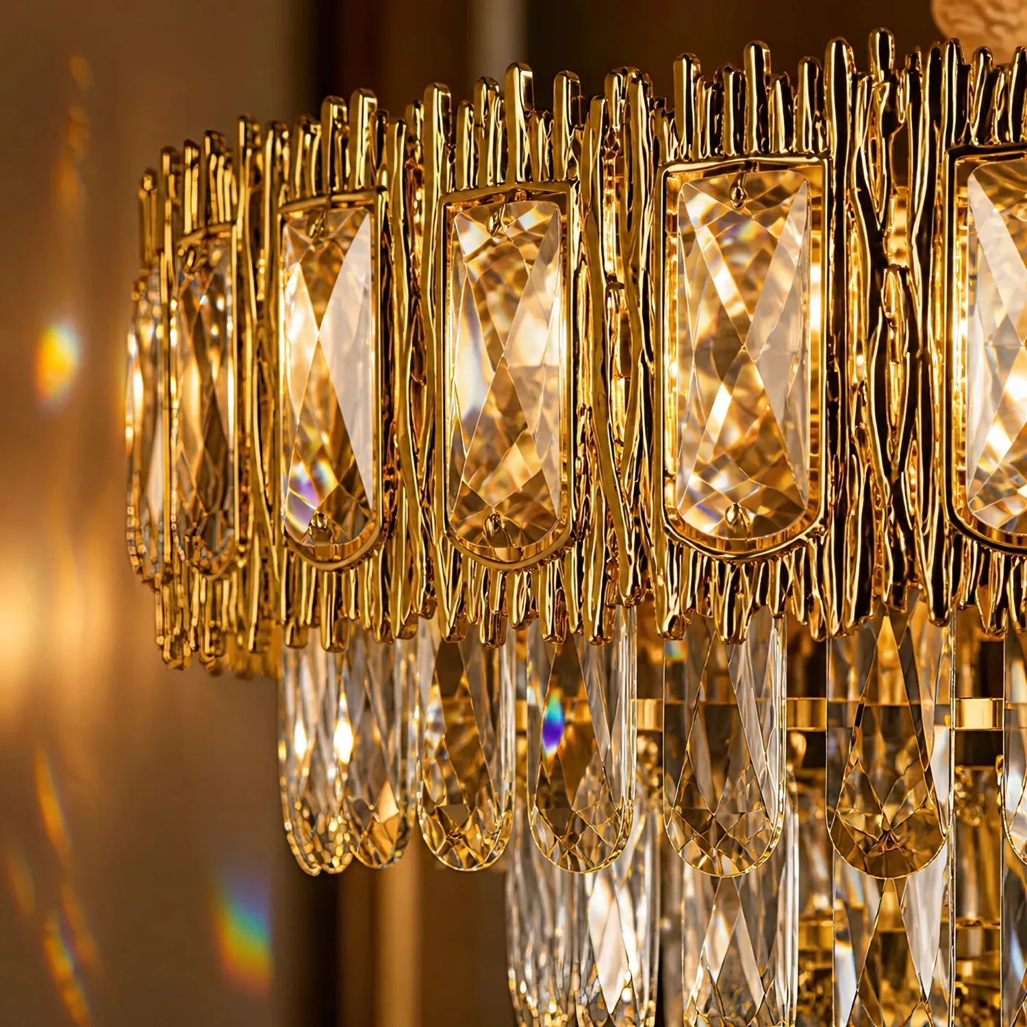 Alessandro Design Belvedere Elegance candelabru cristal auriu 8xE14