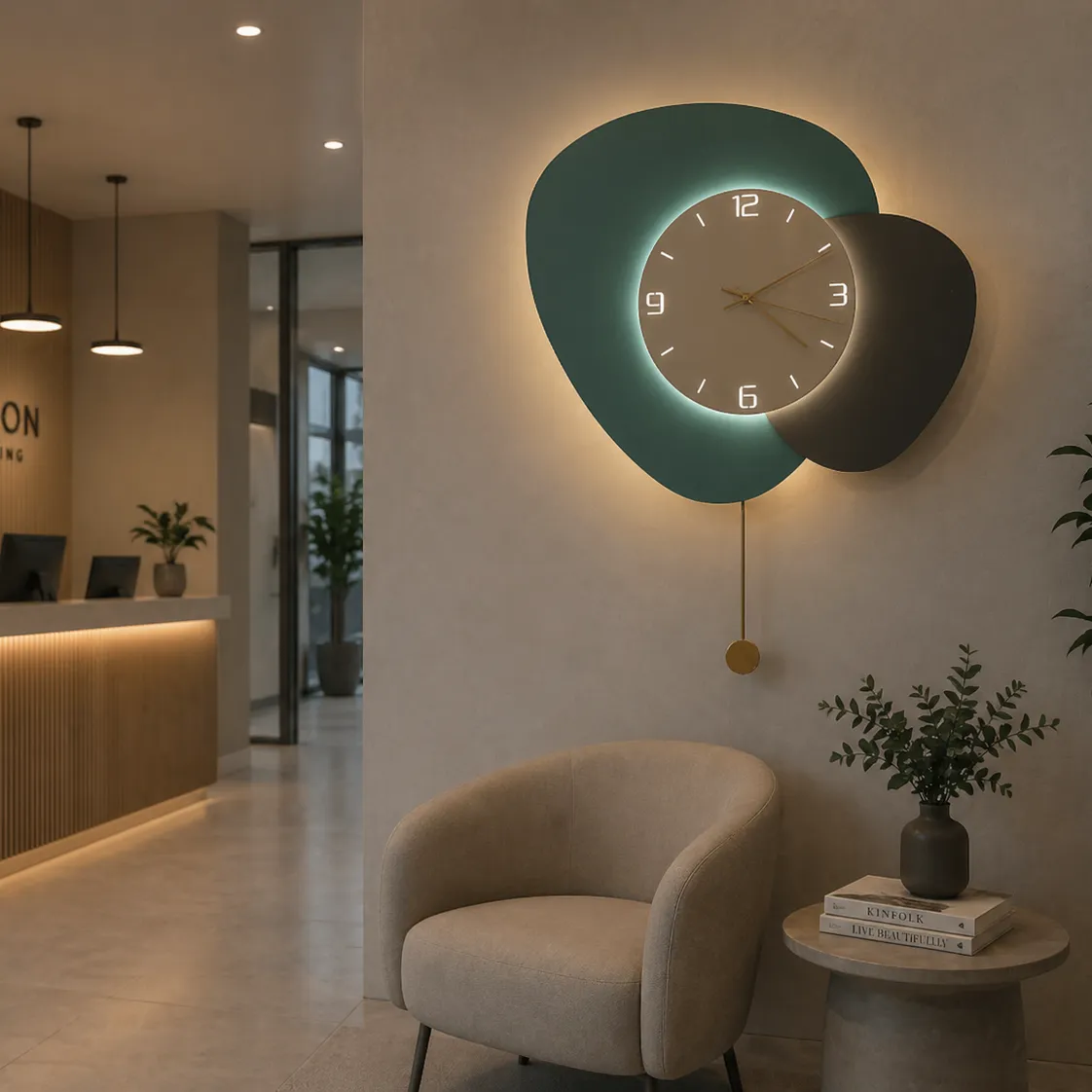 Alessandro Design Duos aplică LED perete Ø50cm verde 3 culori
