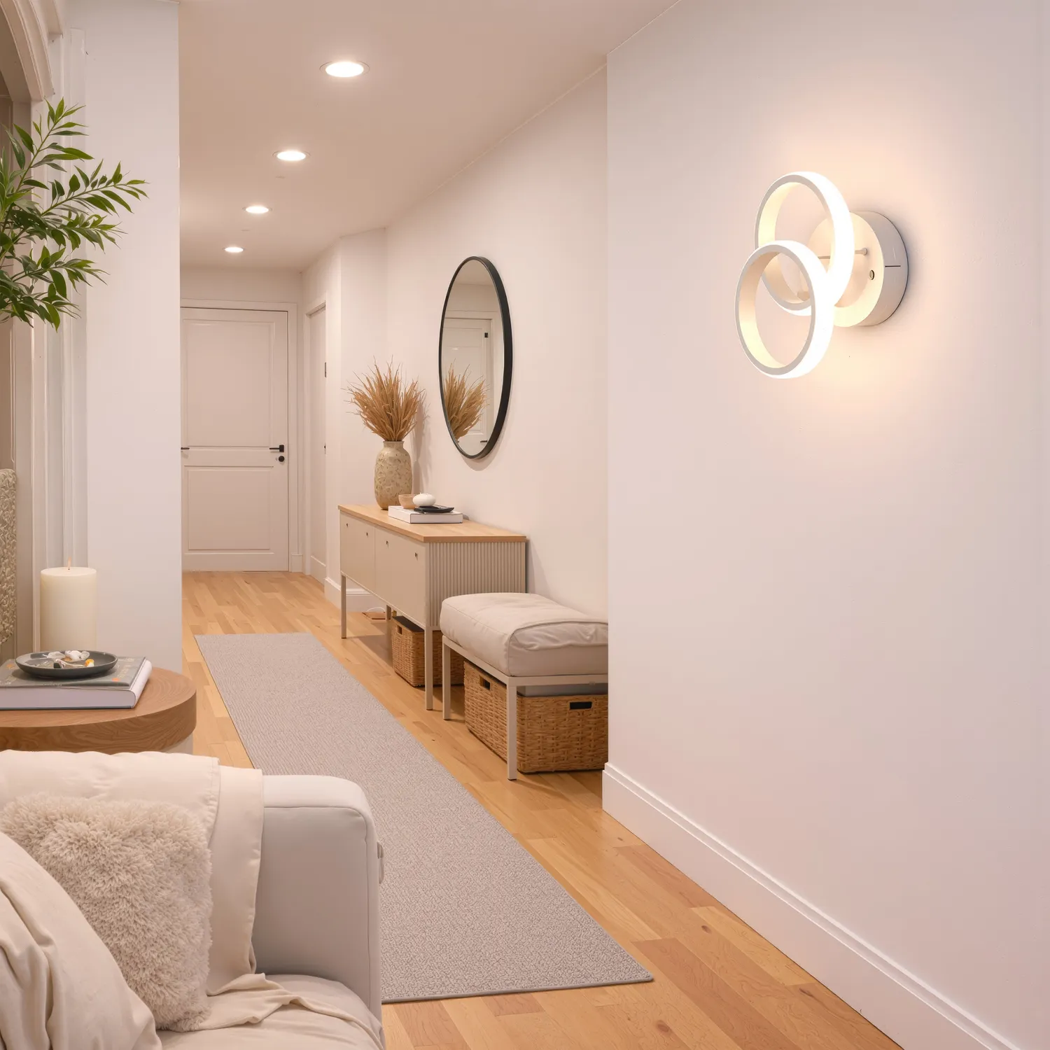 Alessandro Design Vertex Circula lustra LED alba 21W 2 cercuri