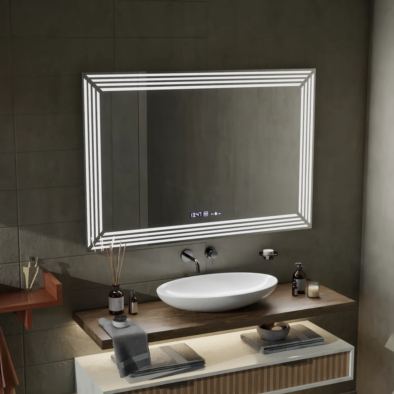 Alessandro Design Venezia oglinda LED 110x65 dezaburire