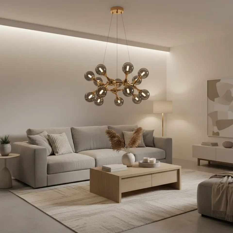 Alessandro Design Elektra Regalis lustra 70cm aurie 14xG9