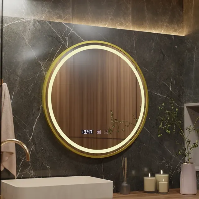 Alessandro Design Lusso 60cm oglinda LED baie aurie touch
