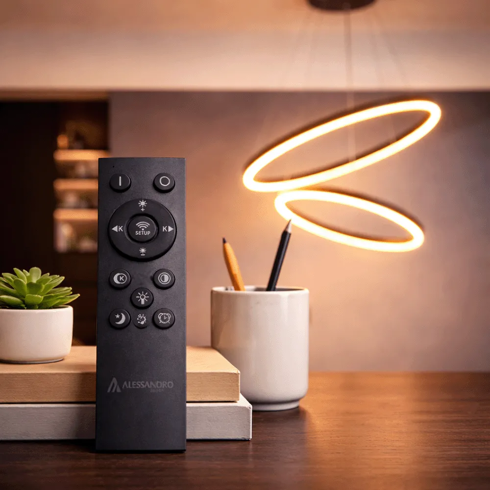 Alessandro Design Casiana lustră LED neagră 40W dimabilă