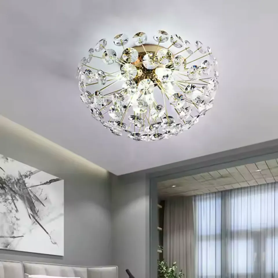 Alessandro Design Khujand candelabru cristal auriu 4xG9 35cm