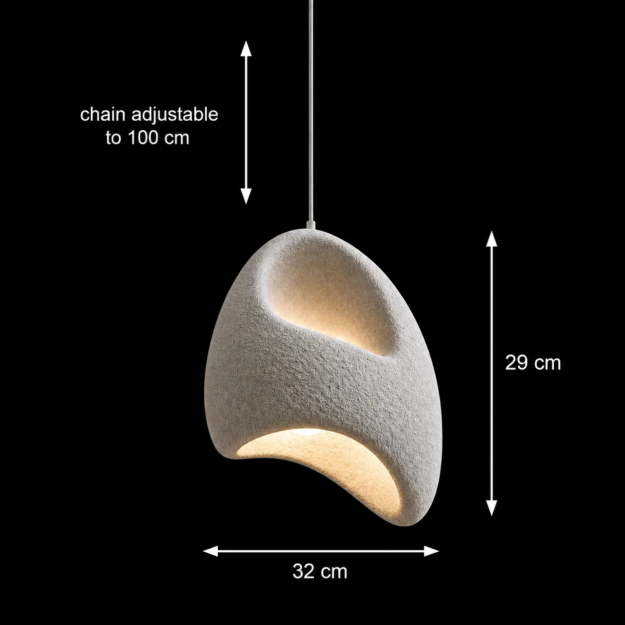 Alessandro Design Vanta lustra gri 32cm E27 suspendata