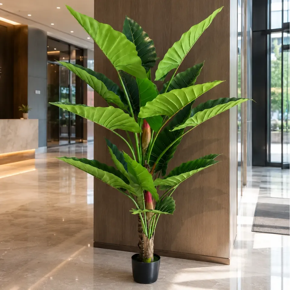Alessandro Design Alocasia plantă artificială 190cm verde 2 tije