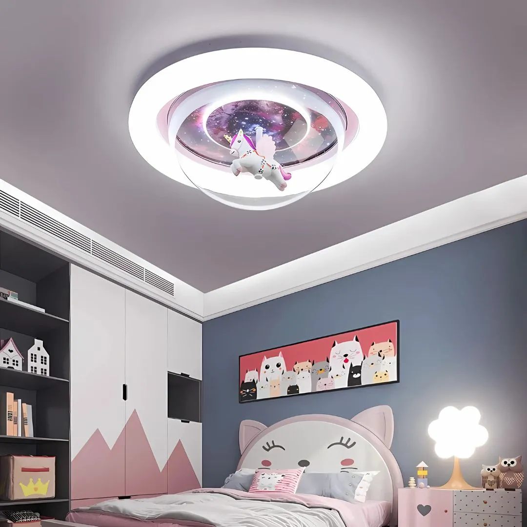 Alessandro Design Unicorn 60W lustra LED copii roz 50cm