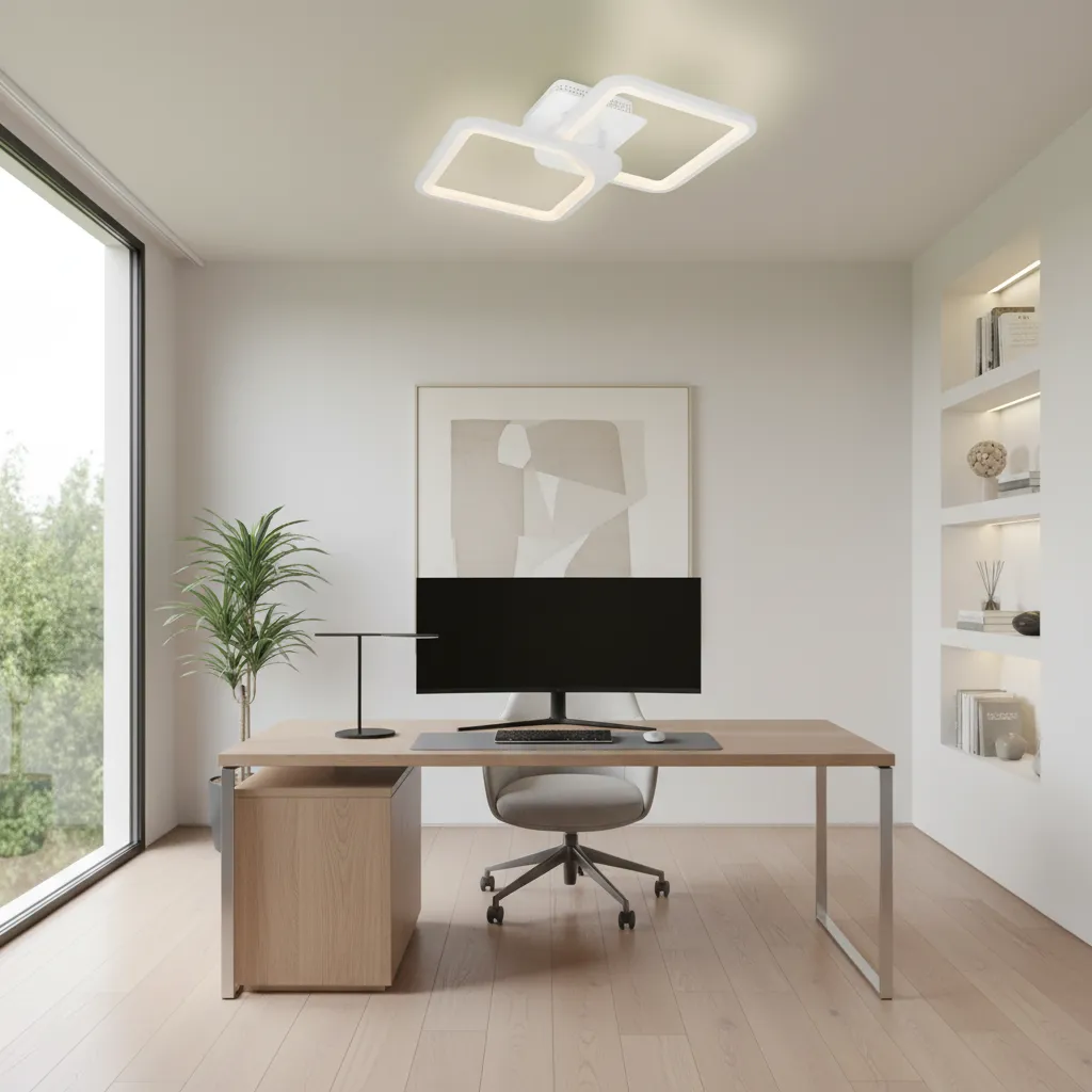Alessandro Design ZOE lustra LED 2 patrate alba telecomanda