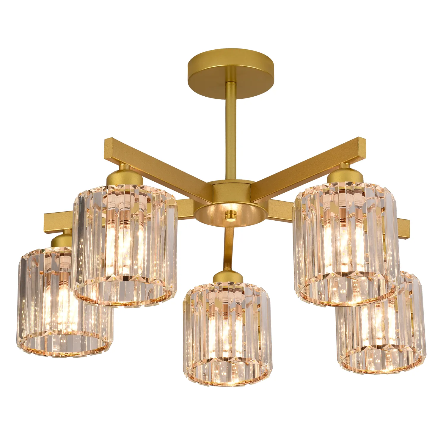 Alessandro Design LC110/5GD lustra 5xE27 aurie cu cristal