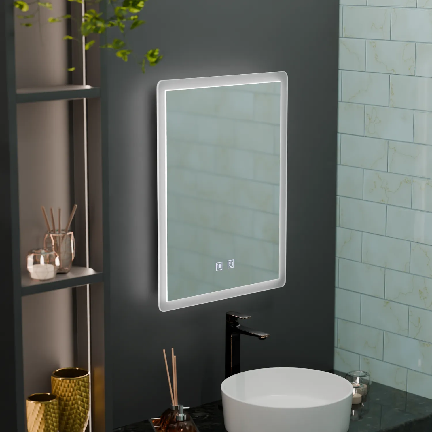 Alessandro Design Venera Touch oglindă LED 60x80 cm antiaburire