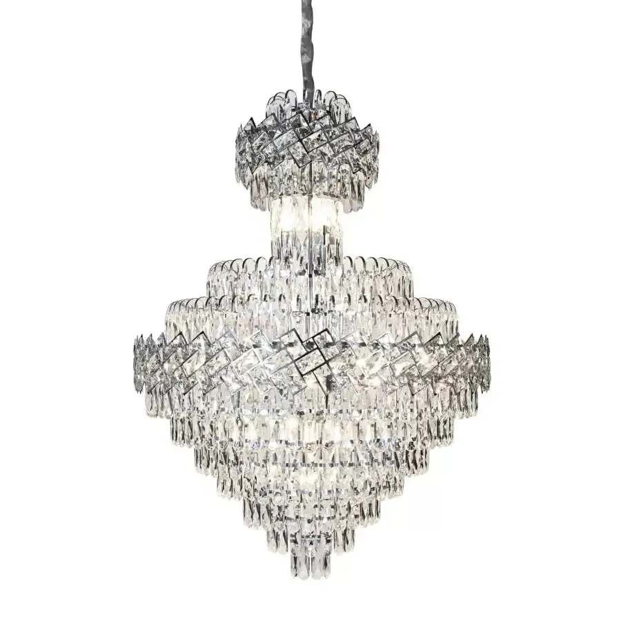 Alessandro Design Joel candelabru cristal argintiu 22xE27 Ø80cm