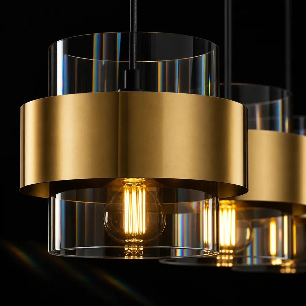 Alessandro Design LC855/3LGY Candelabru Suspendat 3xE27 Sticla