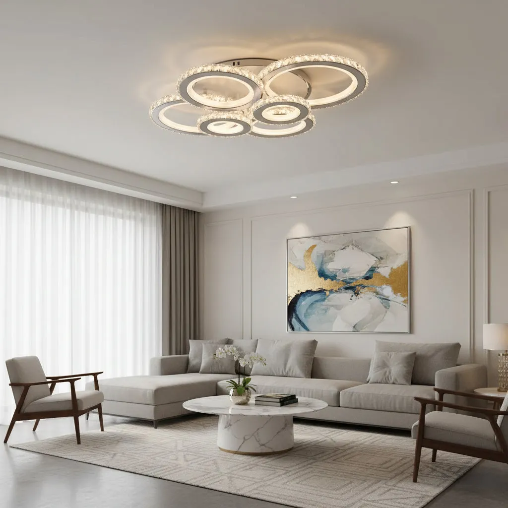 Alessandro Design Nova Rotonda lustra LED alba 145W RGB
