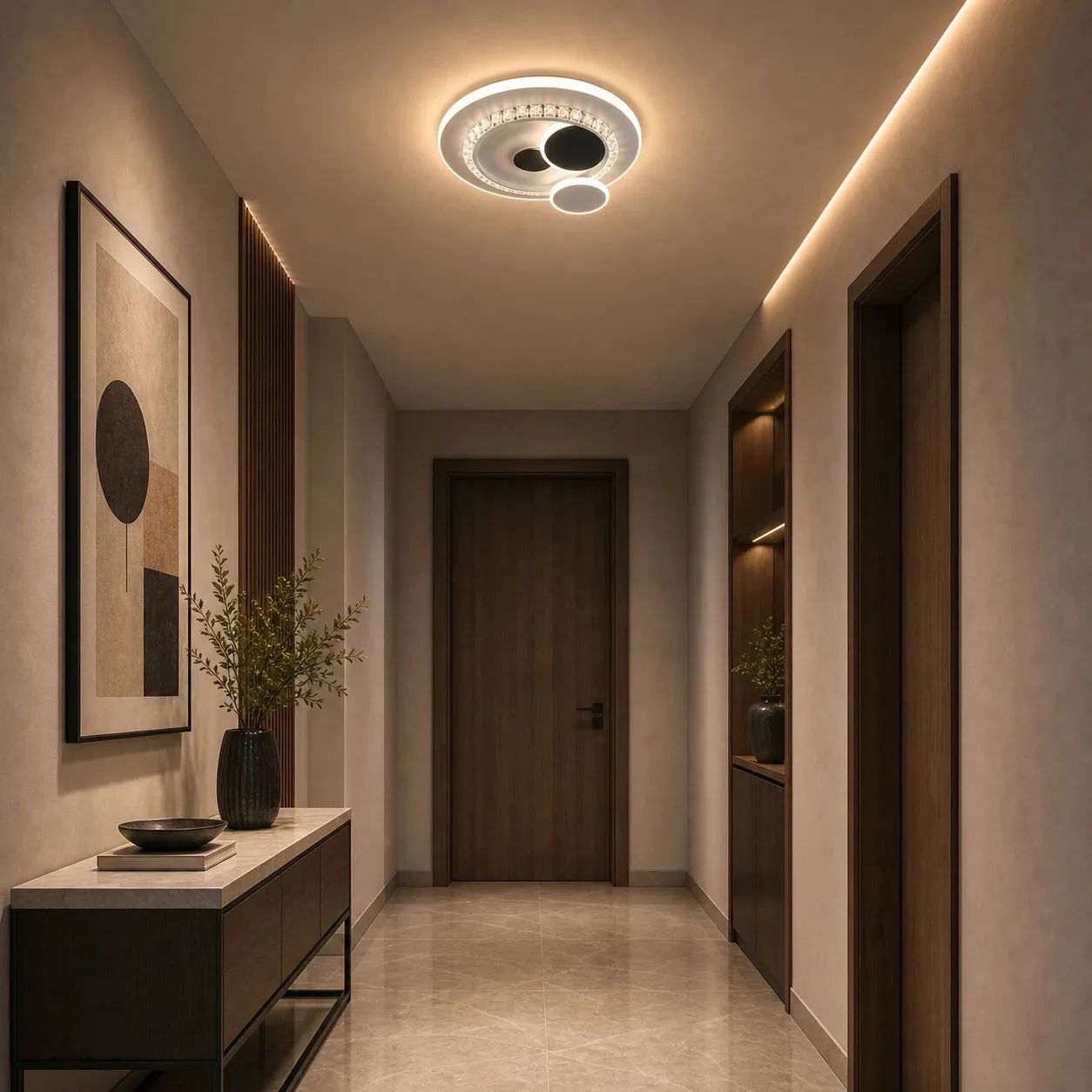 Alessandro Design Heliox lustra LED 37W 4 cercuri neagra