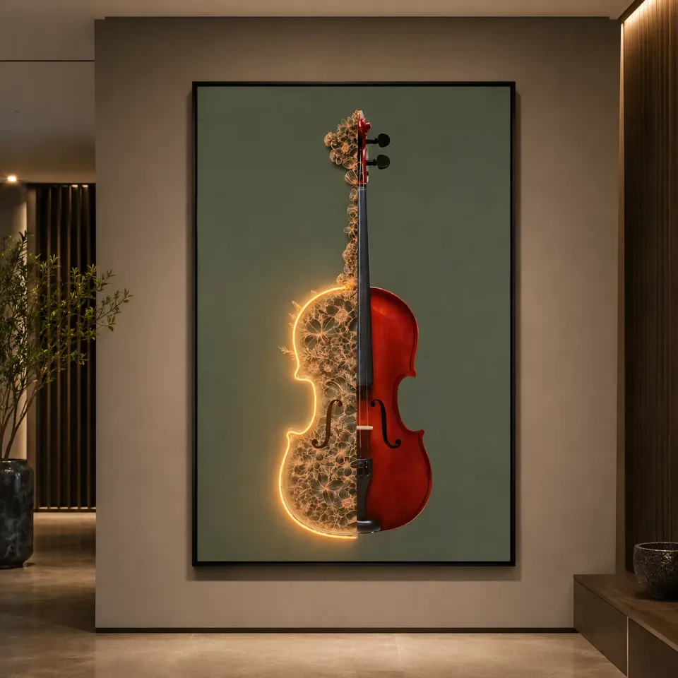 Alessandro Design Vioara in Floare tablou LED 60x80cm 24W