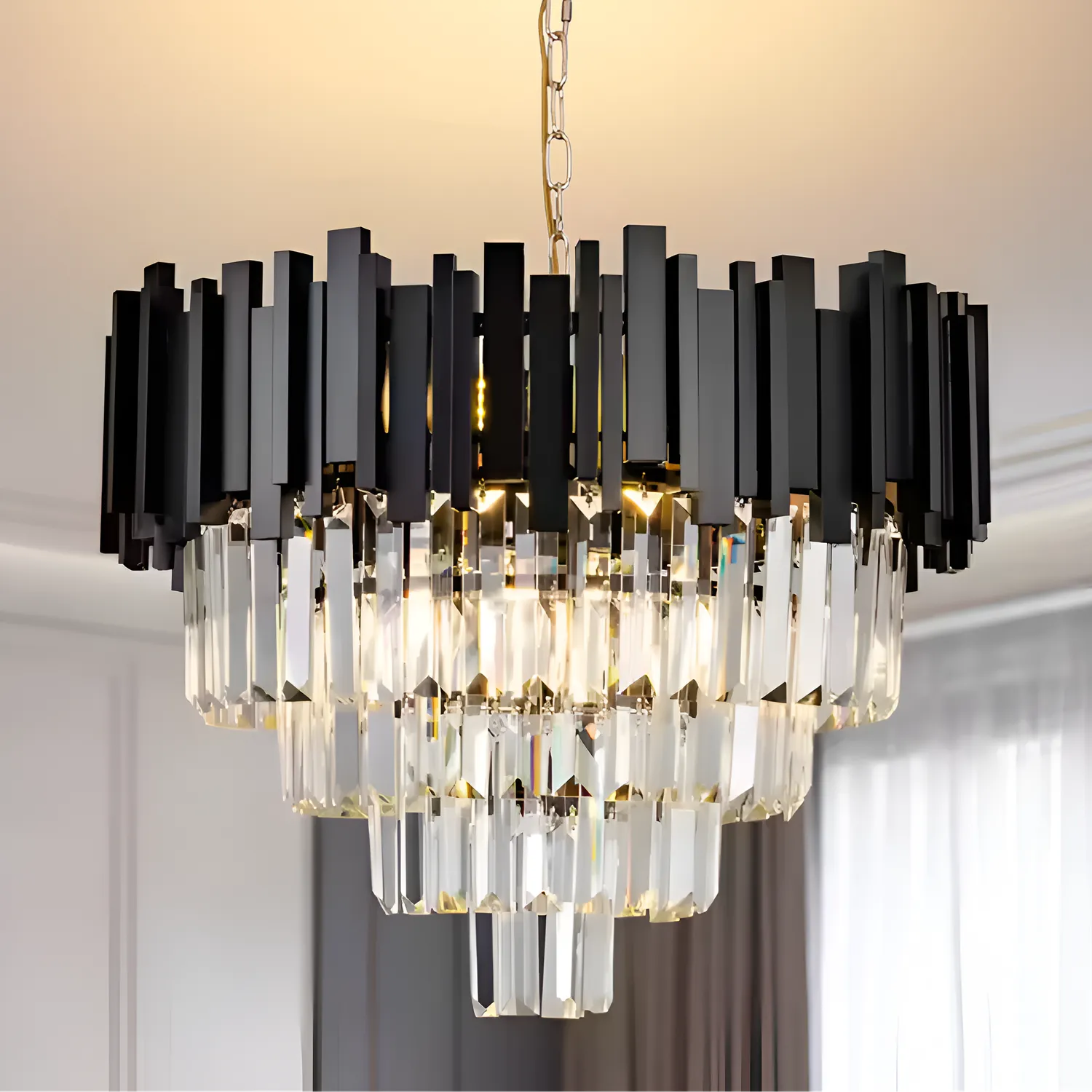 Alessandro Design Blois Eleganza 8xE14 candelabru cristal negru