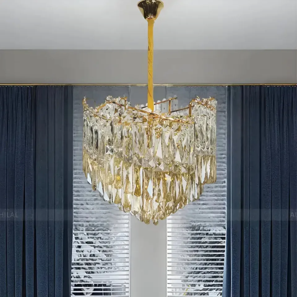 Alessandro Design Topkapi Petito 3xE27 candelabru cristal auriu 30cm
