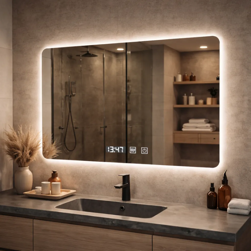 Alessandro Design Artar oglinda LED 80x60 cm cu dezaburire touch