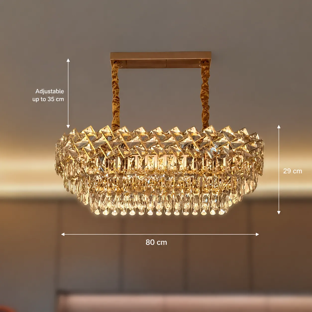 Windsor Regalis candelabru cristal 10xE14 auriu lucios 80cm