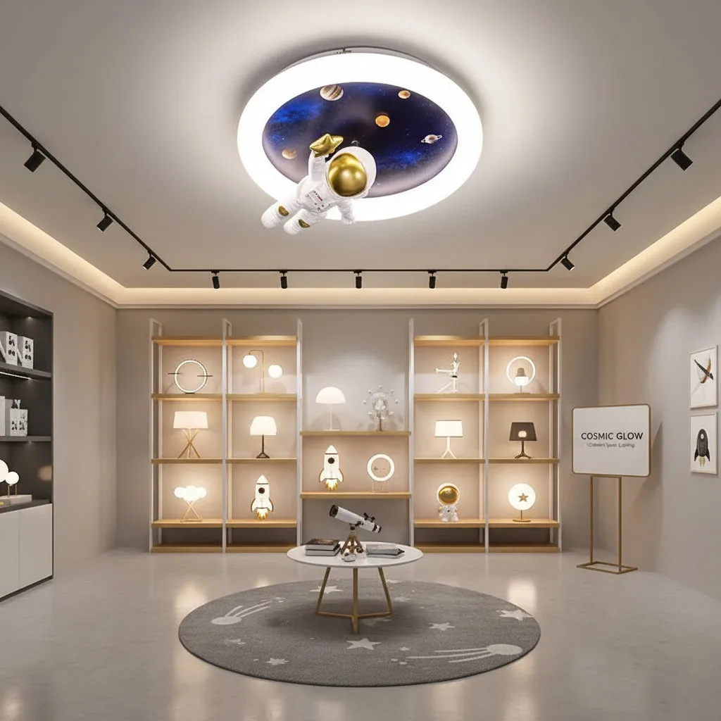Alessandro Design Astronaut lustra LED 51W alba-albastra telecomanda