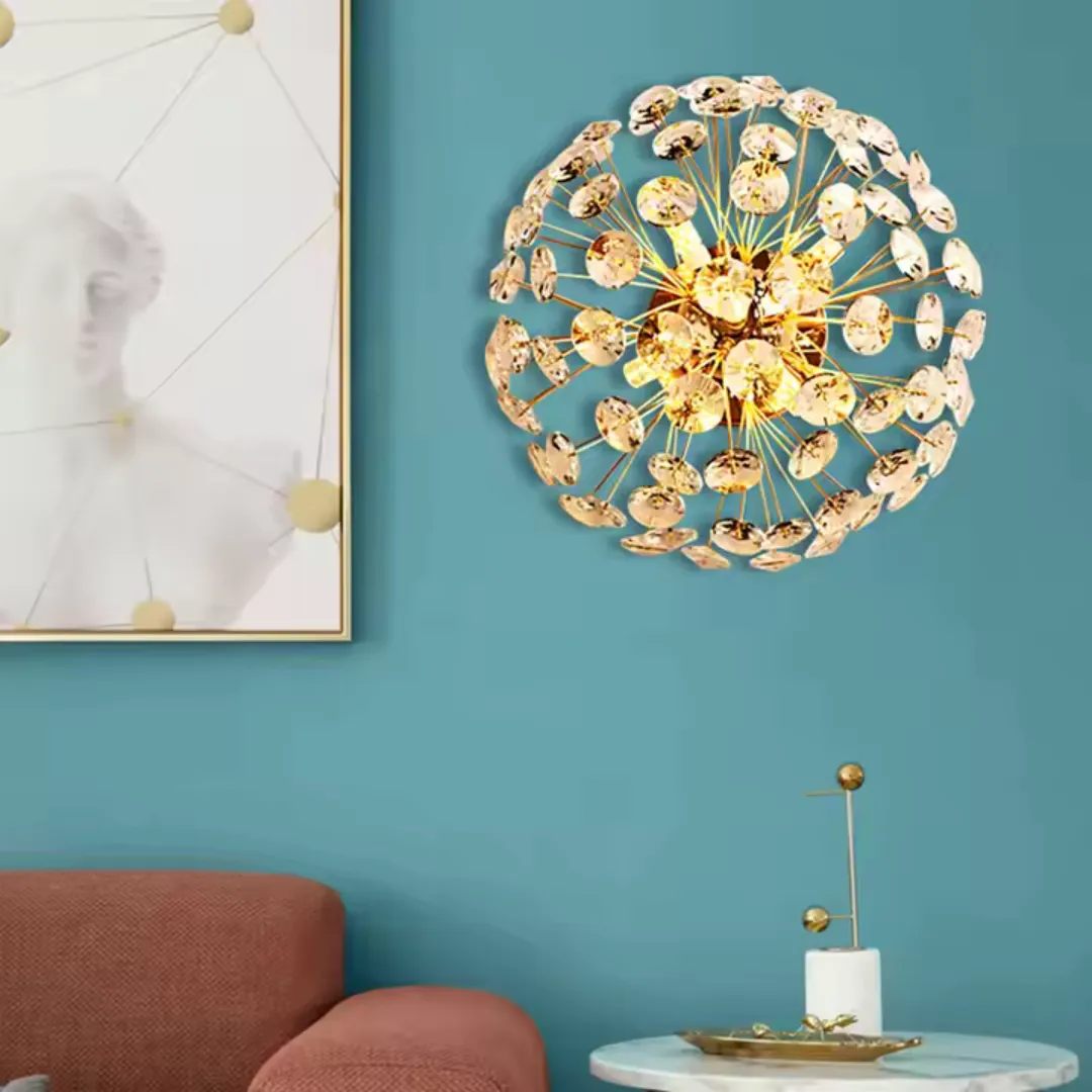 Alessandro Design Khujand candelabru cristal auriu 4xG9 35cm