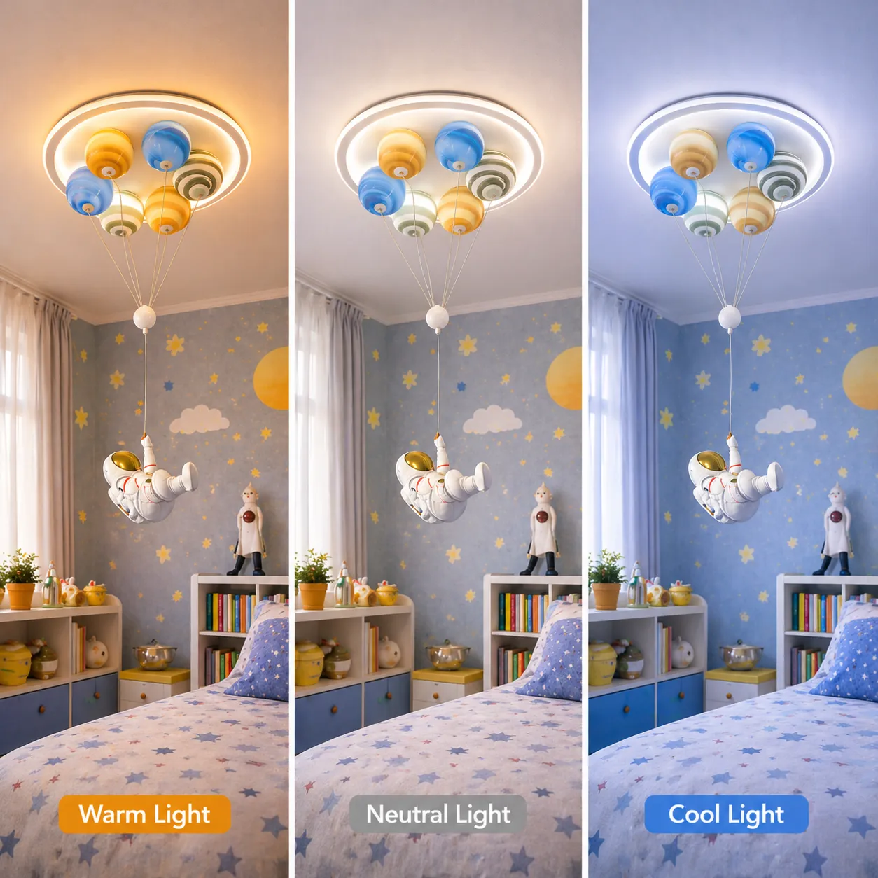 Alessandro Design Astronaut 60W lustra LED alba 6xE27