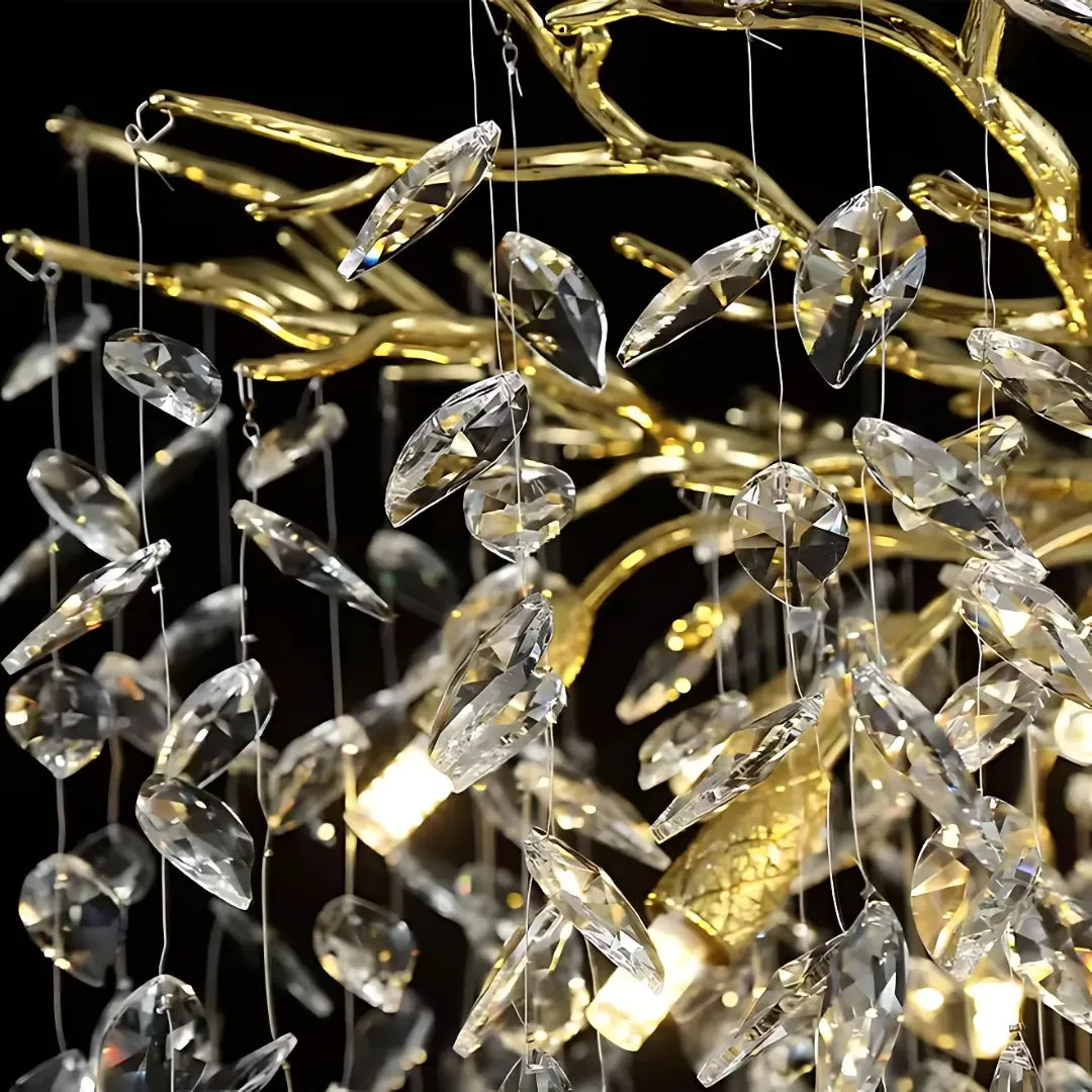 Alessandro Design WALTZ Rhapsody Candelabru Cristal Auriu 45cm